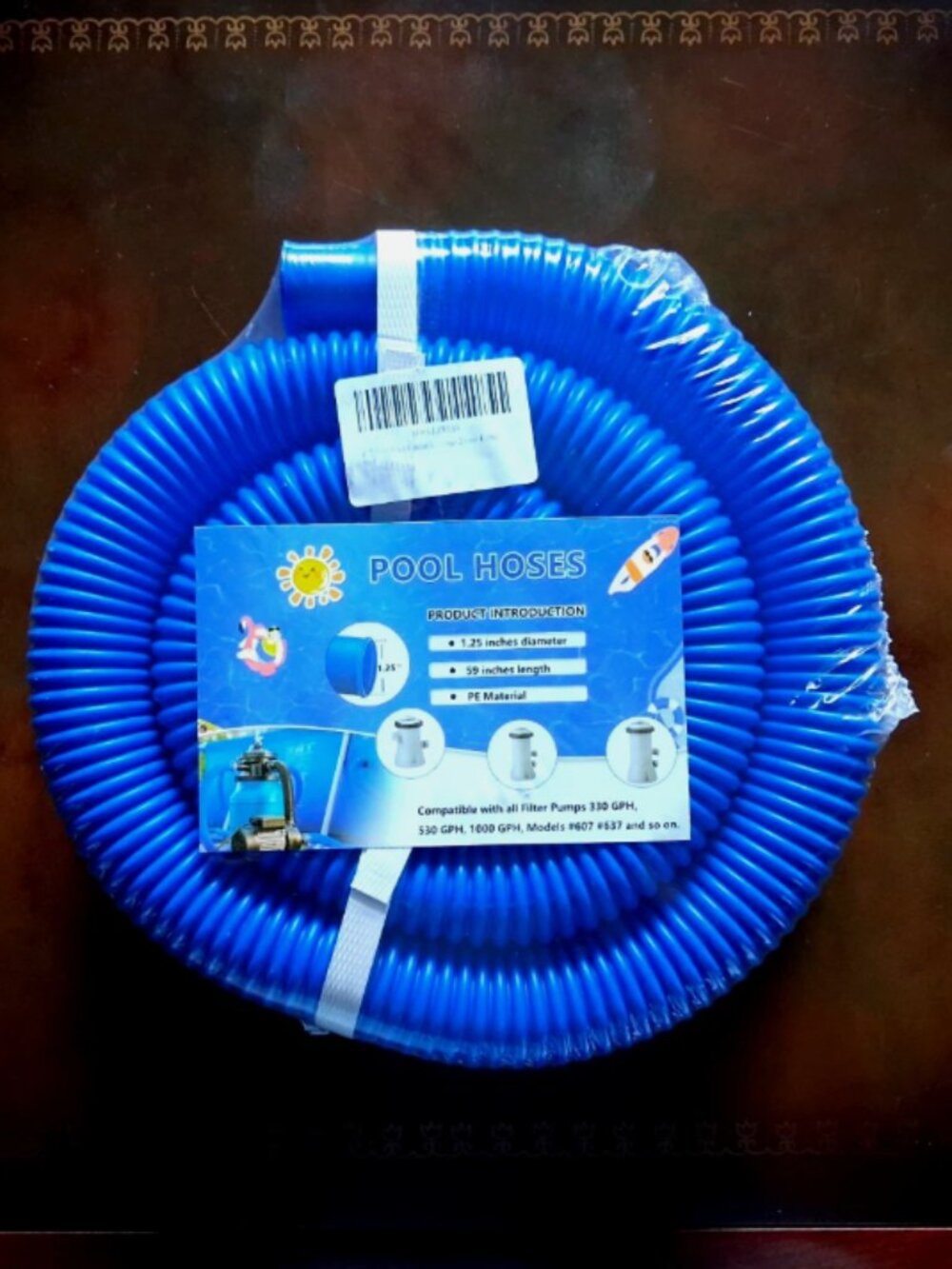 Pack of 4 Pool Hose Replacement 59" L 1.25" Dia for Filter Pumps 330 GPH 530 GPH